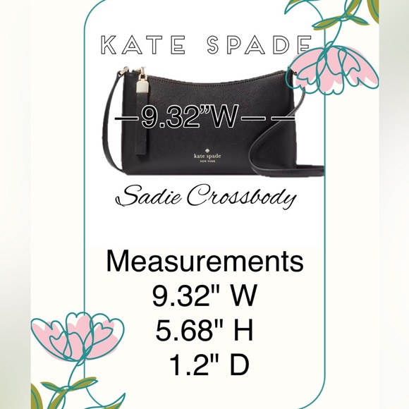 NWT KATE SPADE SADIE CROSSBODY IN BLACK MADE OF Saffiano Leather. - Picture 5 of 15
